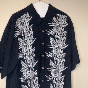 Jamaica Jazz 100% silk black and cream shirt